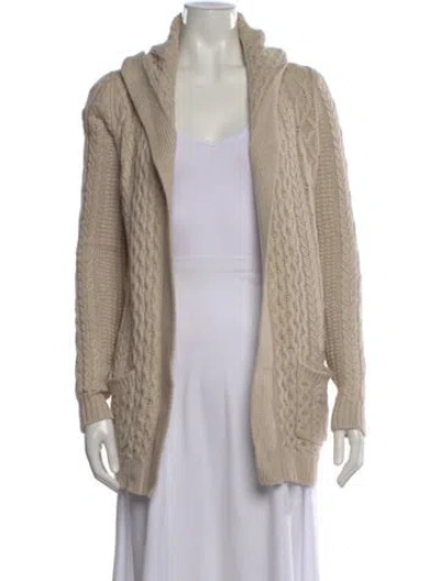 Pre-owned Theory Open Front Sweater In Neutral