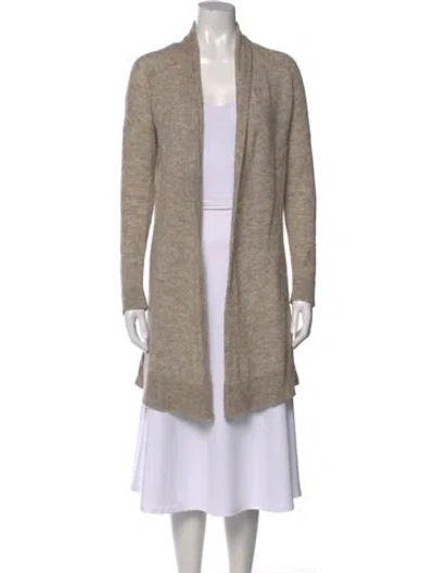 Pre-owned Theory Open Front Sweater In Neutral