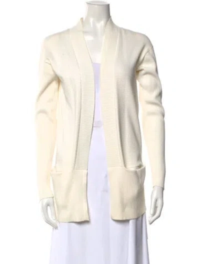 Pre-owned Theory Open Front Sweater In Neutral