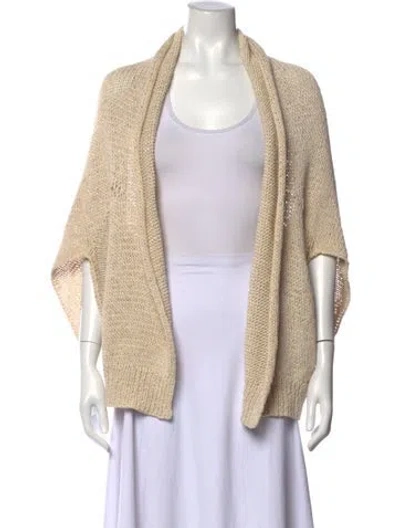 Pre-owned Theory Open Front Sweater In Neutral