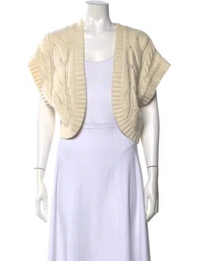 Pre-owned Theory Open Front Sweater In Neutrals