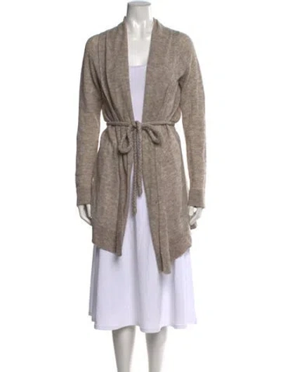 Pre-owned Theory Open Front Sweater In Neutrals