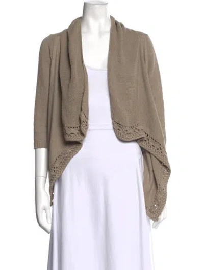 Pre-owned Theory Open Front Sweater In Neutrals