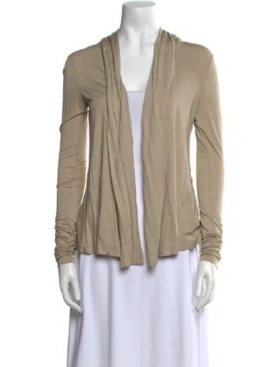 Pre-owned Theory Open Front Sweater In Yellow