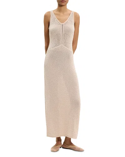 THEORY OPEN KNIT SLEEVELESS MAXI DRESS