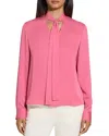 Theory Tie Neck Silk Blouse