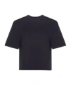 Theory Womens Black Round-neck Regular-fit Knitted Top In Black