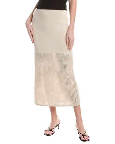 Theory Open Stitch Skirt In Neutral