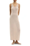 Theory Open Stitch Sleeveless Maxi Dress In Neutral