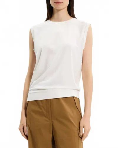 Theory Open Trim Muscle Tee In White