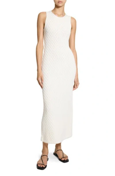 Theory Orchard Texture Sleeveless Organic Cotton Knit Maxi Dress In Pattern