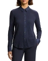 Theory Riduro Organic Cotton Button-down Shirt In Nocturnal Navy