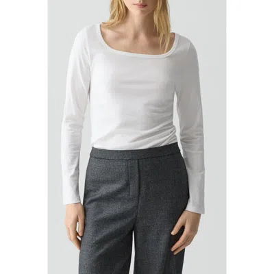 THEORY THEORY ORGANIC PIMA COTTON LONG SLEEVE T-SHIRT
