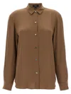 Theory Classic Viscose Shirt In Brown