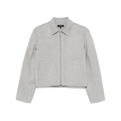 Theory Double-sided Casual Jacket In Grey