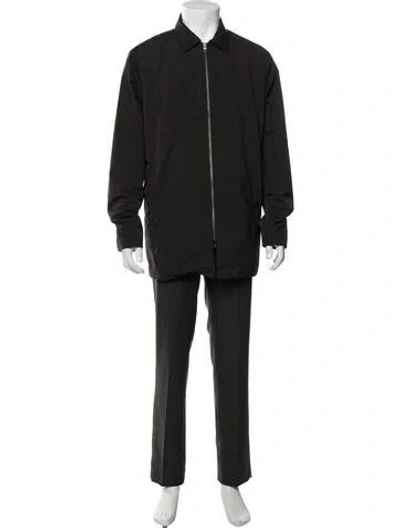 Pre-owned Theory Overcoat In Black