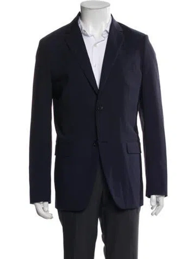 Pre-owned Theory Overcoat In Blue
