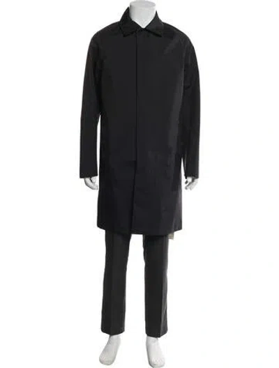 Pre-owned Theory Overcoat In Blue