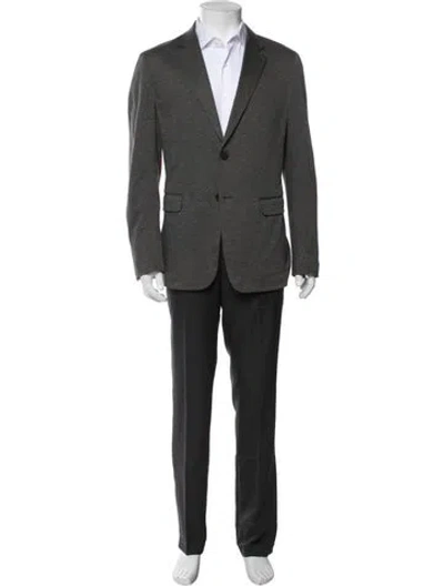 Pre-owned Theory Overcoat In Gray