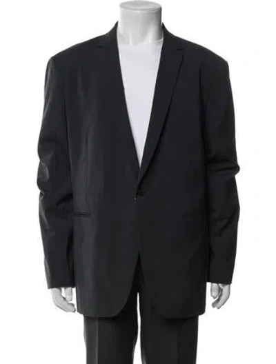 Pre-owned Theory Overcoat In Gray