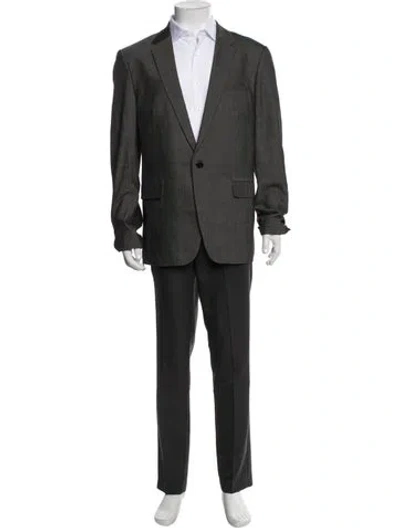 Pre-owned Theory Overcoat In Gray