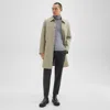 Theory Overcoat In Cotton Twill In Buff