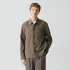 Theory Overshirt In Good Linen In Brown