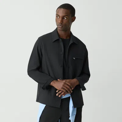 Theory Overshirt In Precision Ponte In Black