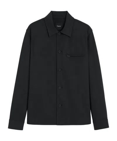 Theory Overshirt In Precision Ponte In Black