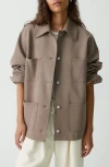 Theory Oversized Utility Jacket In Neoteric Twill In Brown