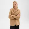 Theory Oversized Blazer In Double-face Wool-cashmere In New Camel