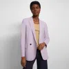 Theory Oversized Boy Blazer In Good Wool In Wisteria