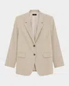 THEORY OVERSIZED CRUNCH LINEN BLAZER