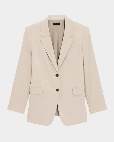 THEORY OVERSIZED CRUNCH LINEN BLAZER