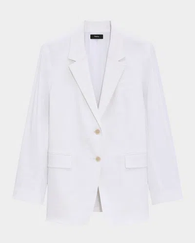 THEORY OVERSIZED CRUNCH LINEN BLAZER