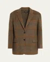 Theory Oversized Double-face Cashmere-wool Jacket In Brown