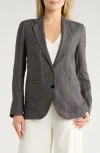 Theory Oversized Hemp Blazer In Gray