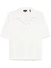 Theory Collared Silk Polo Shirt With Short Sleeves