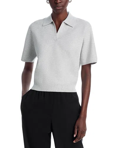 Theory Oversized Short Sleeve Polo Sweater In Multi