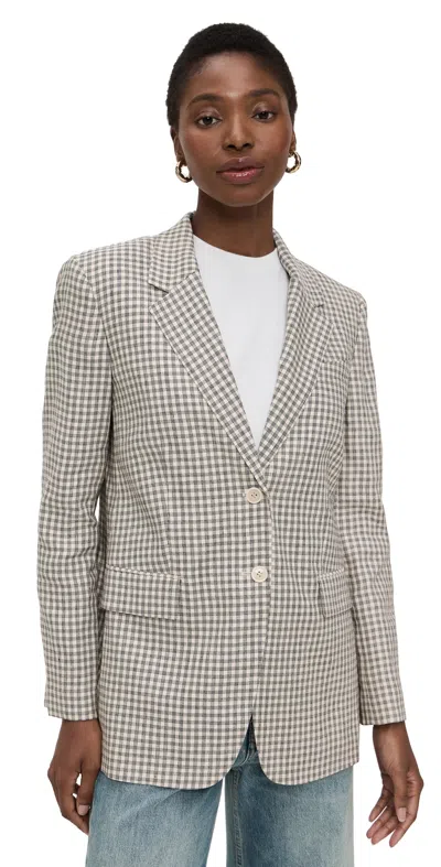 Theory Oversized St Blazer Cream Multi