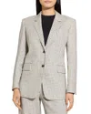 Theory Oversized Straight Linen-blend Blazer
