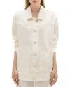 Theory Oversized Trucker Crushed Silk Jacket