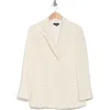 Theory Oversized Stretch Linen Single-breasted Blazer In Rice