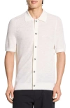 Theory Short Sleeve Linen Button Down Shirt