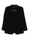 Theory Padded-shoulder Blazer In Black