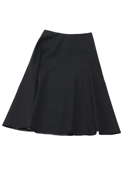 Theory Panel Skirt In Black Wool