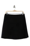 Theory Paneled Wool & Cashmere Miniskirt In Black