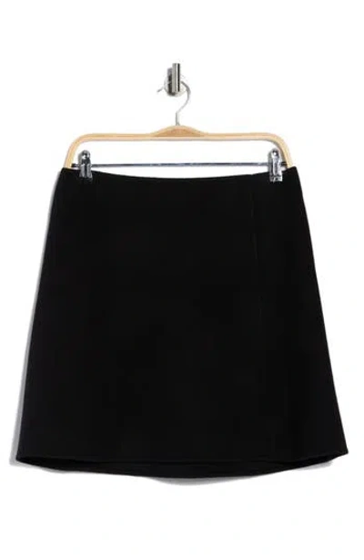 Theory Paneled Wool & Cashmere Miniskirt In Black