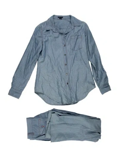 Pre-owned Theory Pant Set In Blue