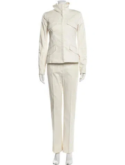 Pre-owned Theory Pant Set In Neutral